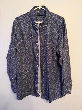 Roundtree & Yorke Floral Print Dress Shirt Men’s XL